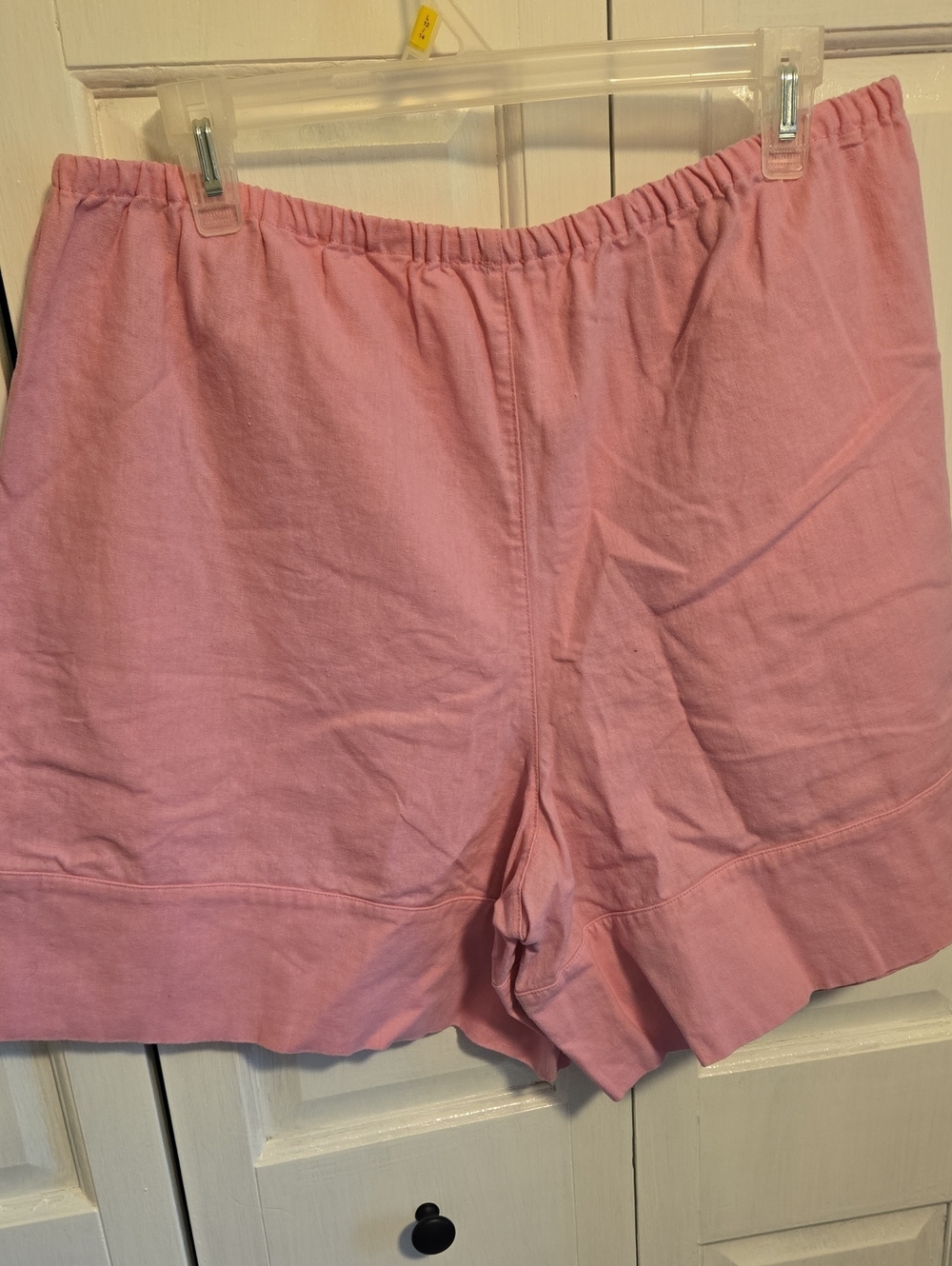 Free People Pink Drawstring Linen-Blend Shorts - Picture 3 of 4